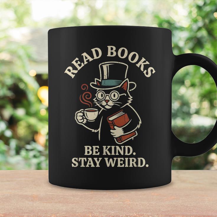 Read Books Be Kind Stay Weird Cat Coffee Lover Reading Graphic Print Coffee Mug Gifts ideas Read Books Be Kind Stay Weird Cat Coffee Lover Reading Graphic Print Coffee Mug Gifts ideas