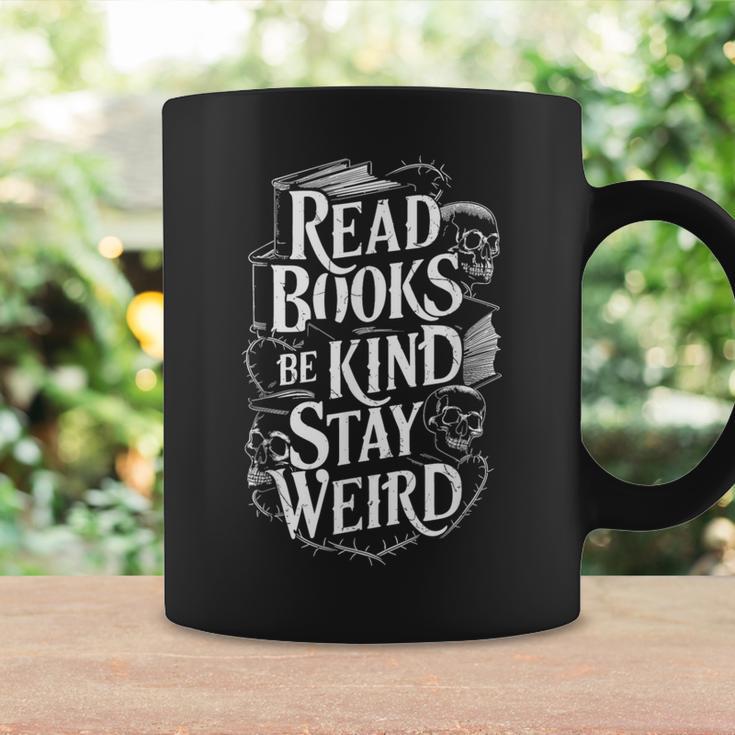 Read Books Be Kind Stay Weird Skeleton Heart Reading Alt Graphic Print Coffee Mug Gifts ideas Read Books Be Kind Stay Weird Skeleton Heart Reading Alt Graphic Print Coffee Mug Gifts ideas
