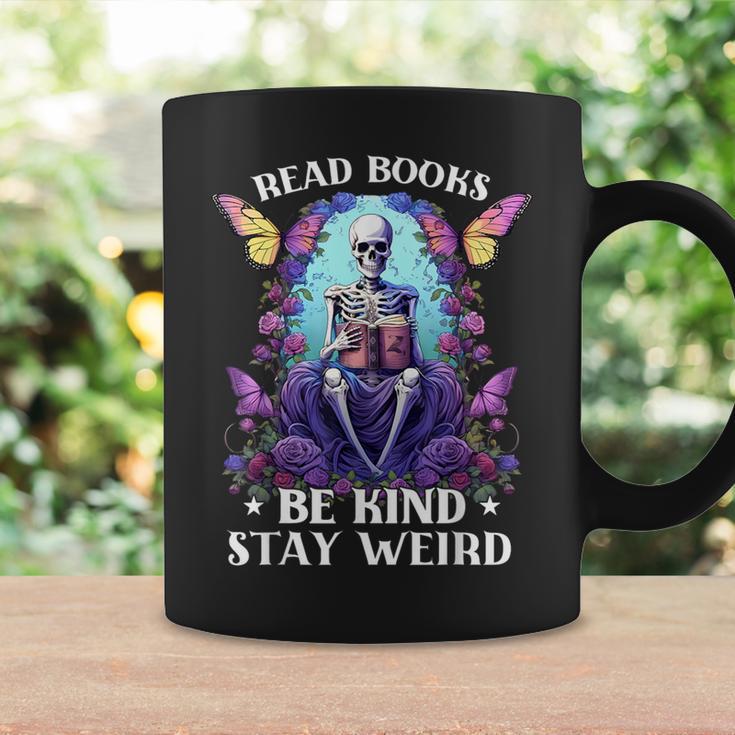 Read Books Be Kind Stay Weird Skeleton Reading Book Bookish Graphic Print Coffee Mug Gifts ideas Read Books Be Kind Stay Weird Skeleton Reading Book Bookish Graphic Print Coffee Mug Gifts ideas