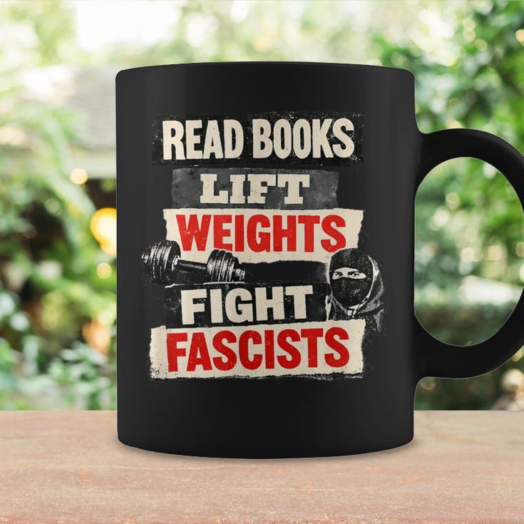 Read Books Lift Weights Fight Fascists Activist Graphic Print Coffee Mug Gifts ideas
