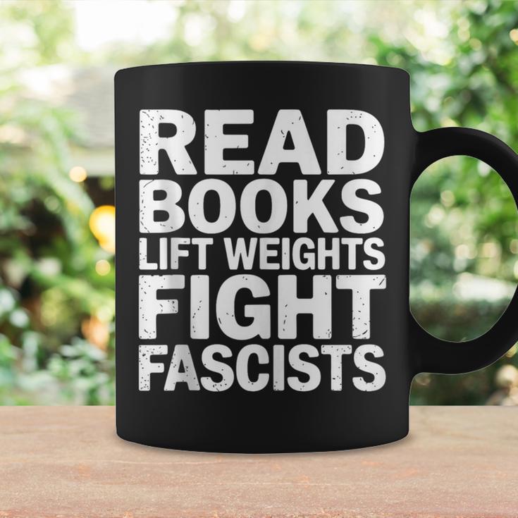 Read Books Lift Weights Fight Fascists Reading Reader Book Graphic Print Coffee Mug Gifts ideas
