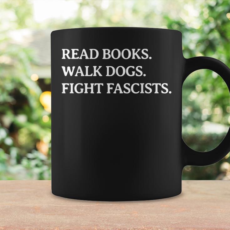 Read Books Walk Dogs Fight Fascists Reading Book Lover Dog Graphic Print Coffee Mug Gifts ideas