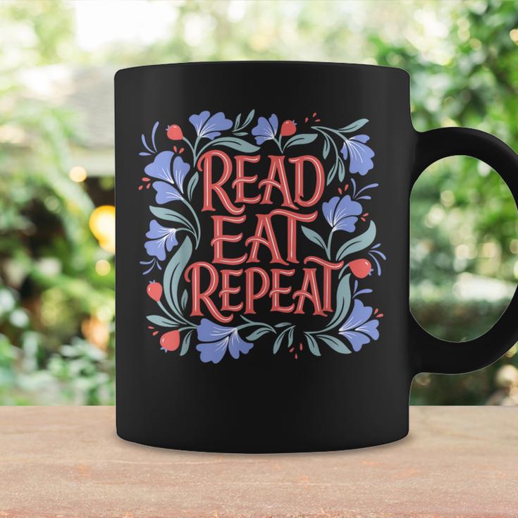 Read Eat Repeat Book Club Readers Book Lovers Graphic Print Coffee Mug Gifts ideas