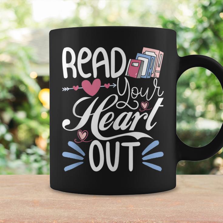 Read Your Heart Out Book Lover Reading Teacher Bookworm Graphic Print Coffee Mug Gifts ideas