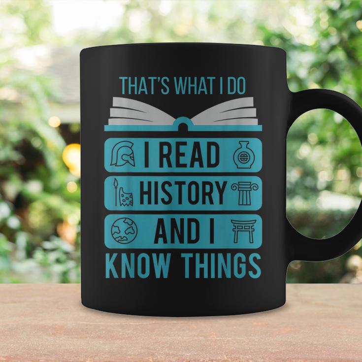 I Read History And Know Things Cute Book Lovers Graphic Print Coffee Mug Gifts ideas