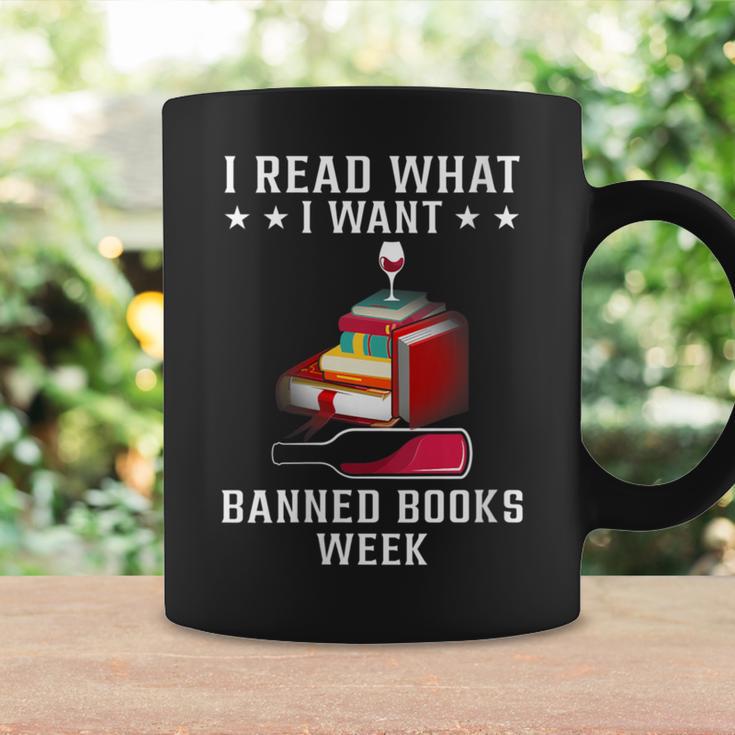 I Read What I Want Banned Books Bookworm Nerd Lover Graphic Print Coffee Mug Gifts ideas