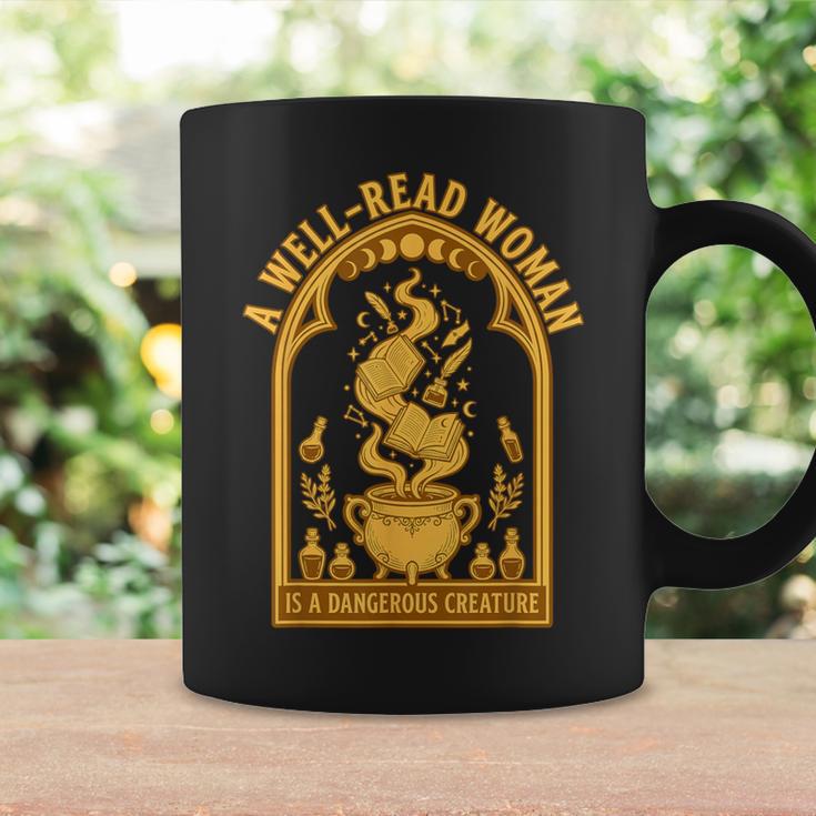 A Well Read Woman Is A Dangerous Creature Book Witch Graphic Print Coffee Mug Gifts ideas