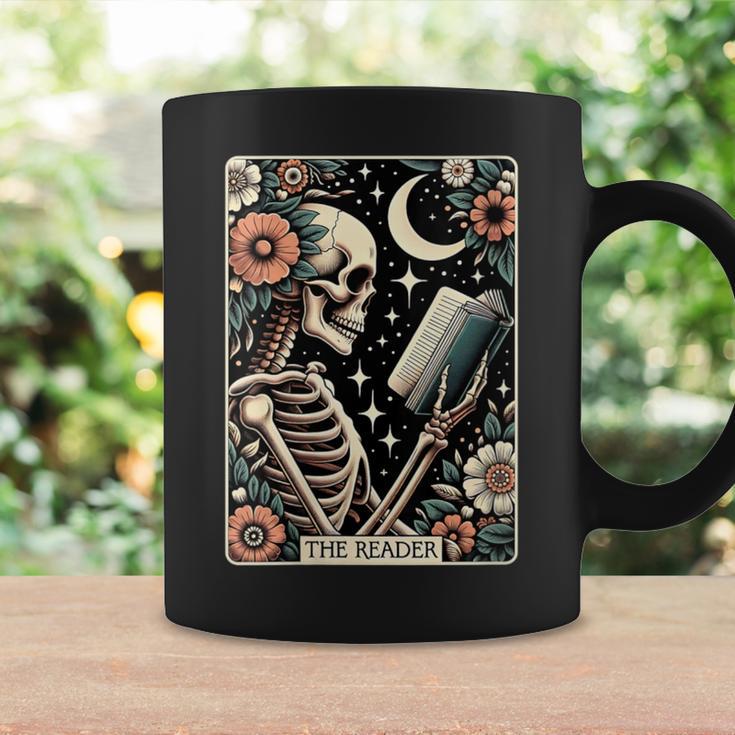 The Reader Tarot Card Skeleton Reading Book Bookworm Bookish Graphic Print Coffee Mug Gifts ideas