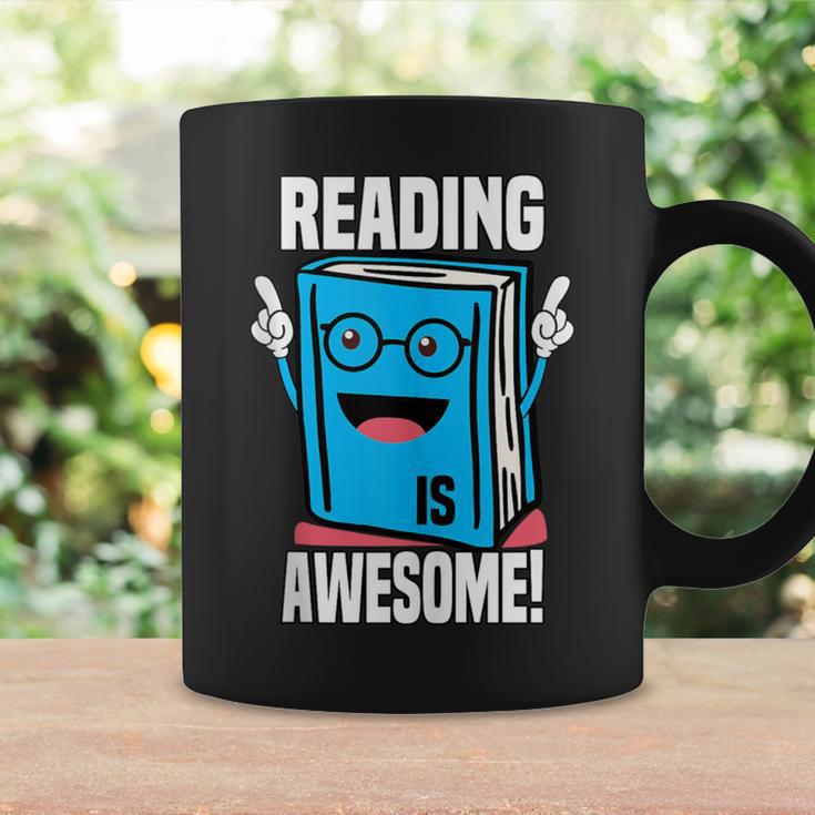 Reading Is Awesome Book Nerd Librarian Graphic Print Coffee Mug Gifts ideas