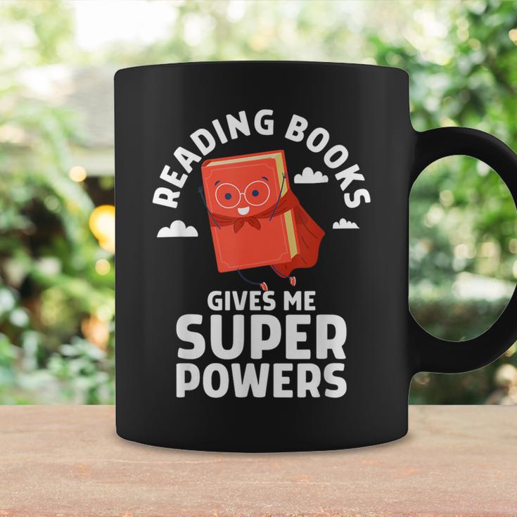 Reading Books Gives Me Superpowers Superhero Book Graphic Print Coffee Mug Gifts ideas