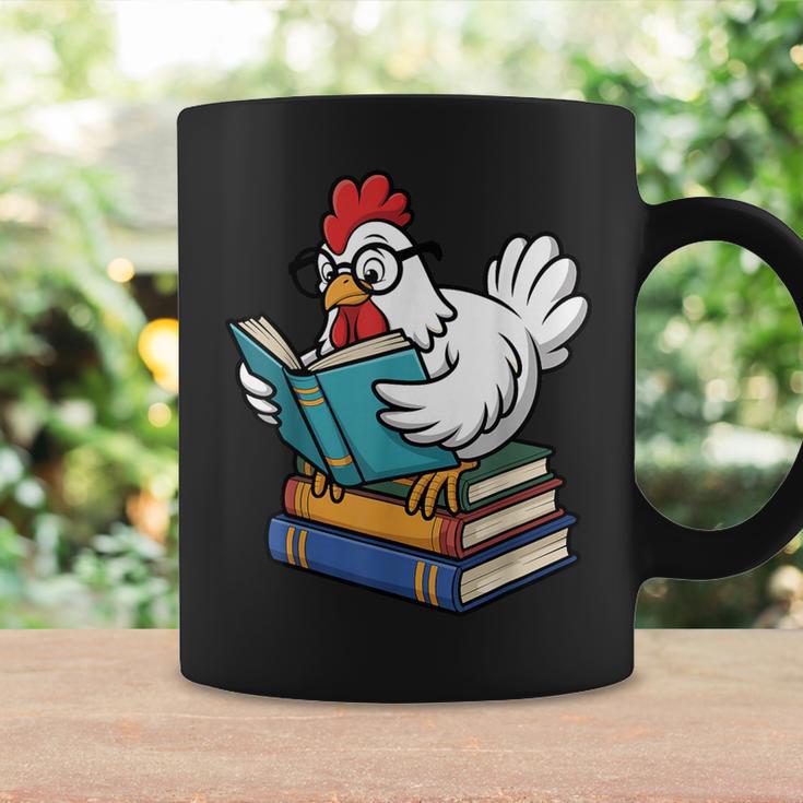 Reading Chicken Bookworm Cute Chicken With Glasses Books Graphic Print Coffee Mug Gifts ideas