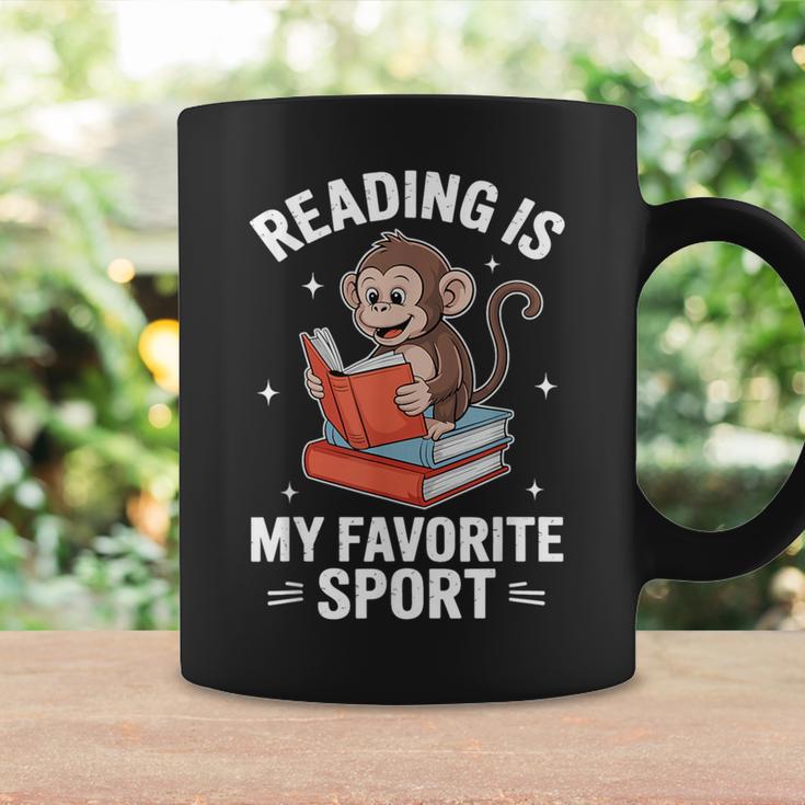 Reading Is My Favorite Sport Cute Monkey Reading Books Graphic Print Coffee Mug Gifts ideas Reading Is My Favorite Sport Cute Monkey Reading Books Graphic Print Coffee Mug Gifts ideas