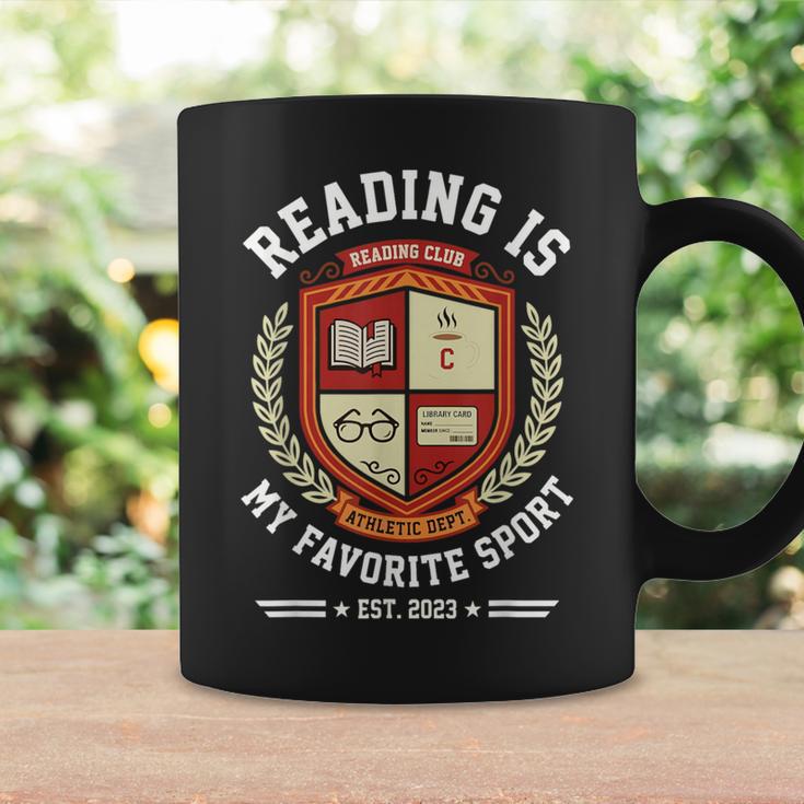 Reading Is My Favorite Sport Varsity Reading Club Book Graphic Print Coffee Mug Gifts ideas
