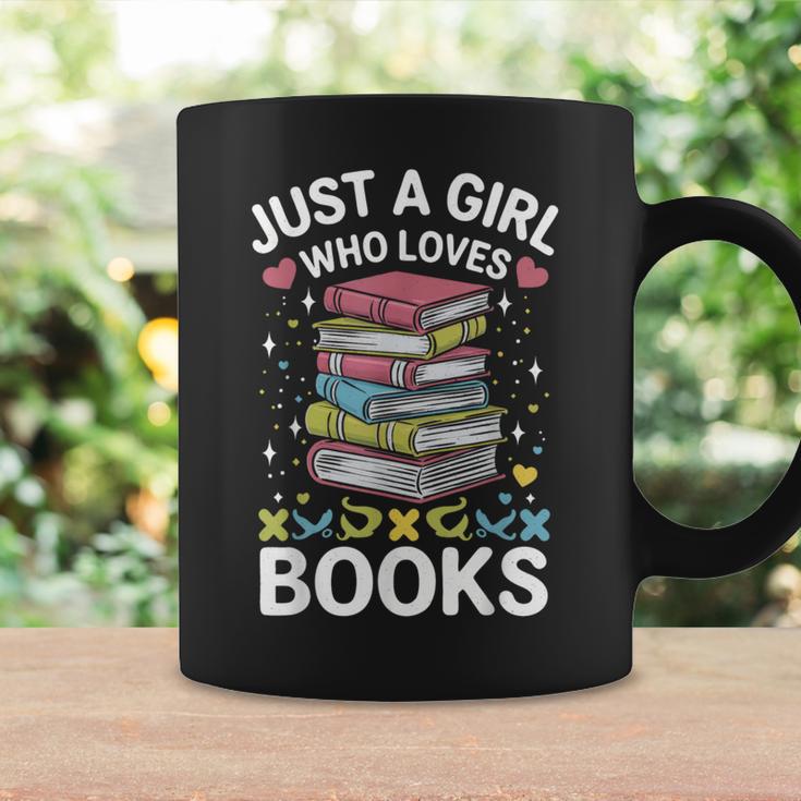 Reading Just A Girl Who Loves Books Graphic Print Coffee Mug Gifts ideas