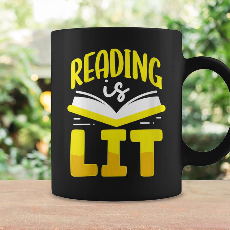 Reading Is Lit Bookworm Book Reading Graphic Print Coffee Mug Gifts ideas