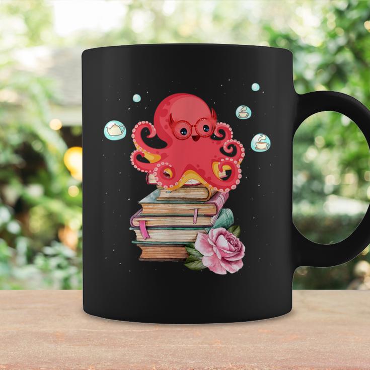 Reading Octopus Tea Coffee And Books Lover Graphic Print Coffee Mug Gifts ideas