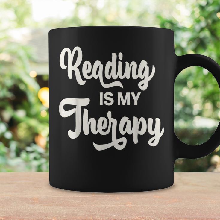 Reading Is My Therapy Book Lover Bookworm Reader Graphic Print Coffee Mug Gifts ideas