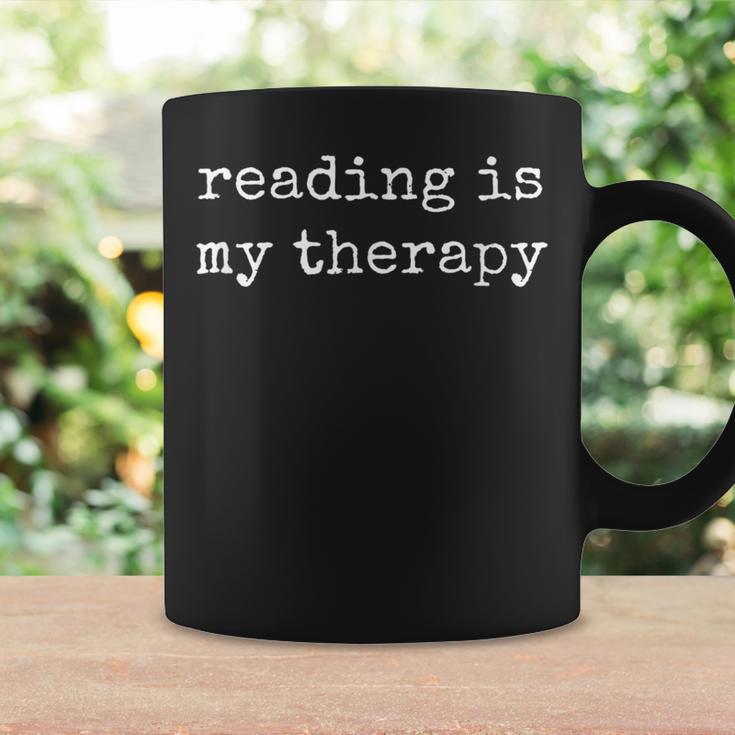 Reading Is My Therapy Book Reading Lovers Bookworm Graphic Print Coffee Mug Gifts ideas