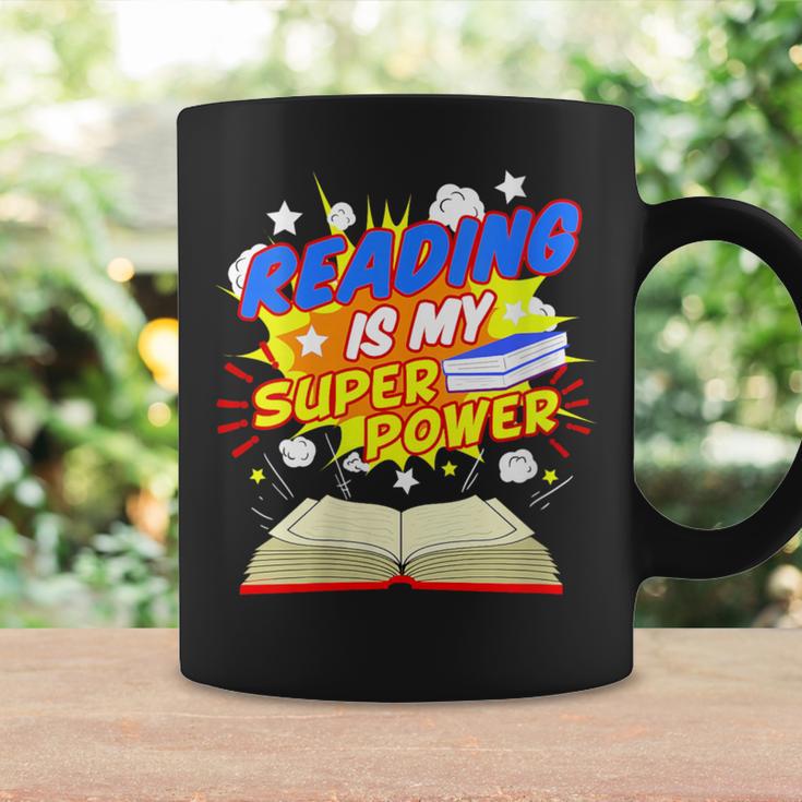 Reading Is My Superpower Comic Book Graphic Print Coffee Mug Gifts ideas