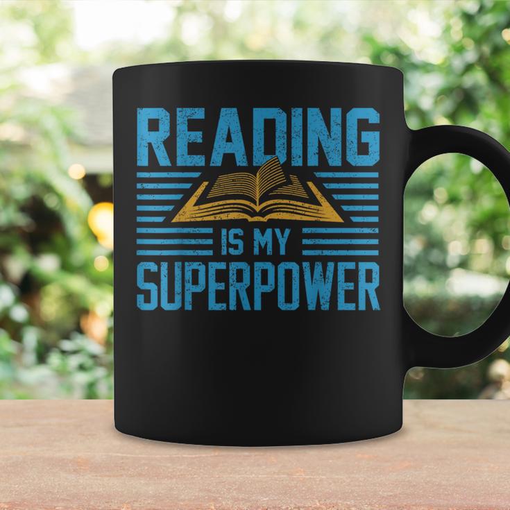 Reading Is My Superpower Read Books Lover Womens Mens Graphic Print Coffee Mug Gifts ideas