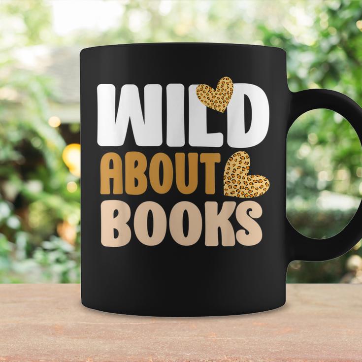 Reading Teacher Book Reader Student Leopard Wild About Books For Men Women Graphic Print Coffee Mug Gifts ideas