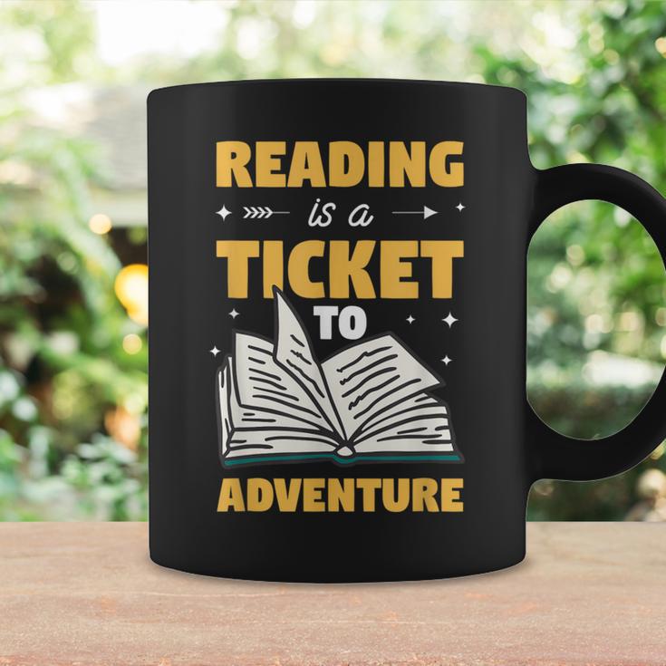 Reading Is A Ticket To Adventure Book Reader Lover Bookworm Graphic Print Coffee Mug Gifts ideas Reading Is A Ticket To Adventure Book Reader Lover Bookworm Graphic Print Coffee Mug Gifts ideas