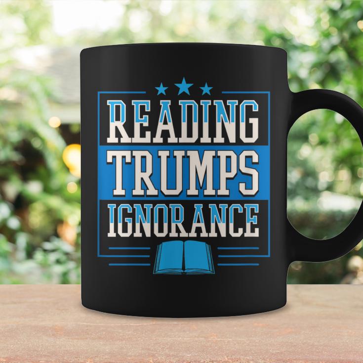 Reading Trumps Ignorance Democrat Book Reading Literary Graphic Print Coffee Mug Gifts ideas