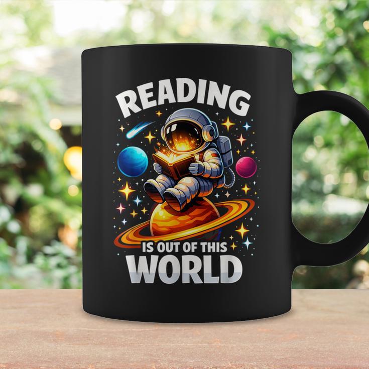 Reading Is Out Of This World Astronaut Book Lover Teacher Graphic Print Coffee Mug Gifts ideas