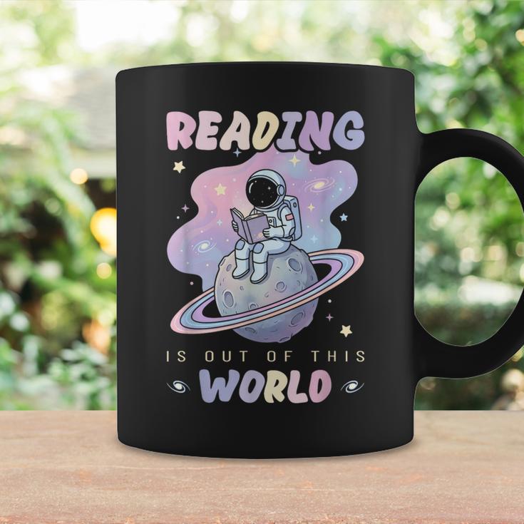 Reading Is Out Of This World Astronaut Space Book Lover Graphic Print Coffee Mug Gifts ideas