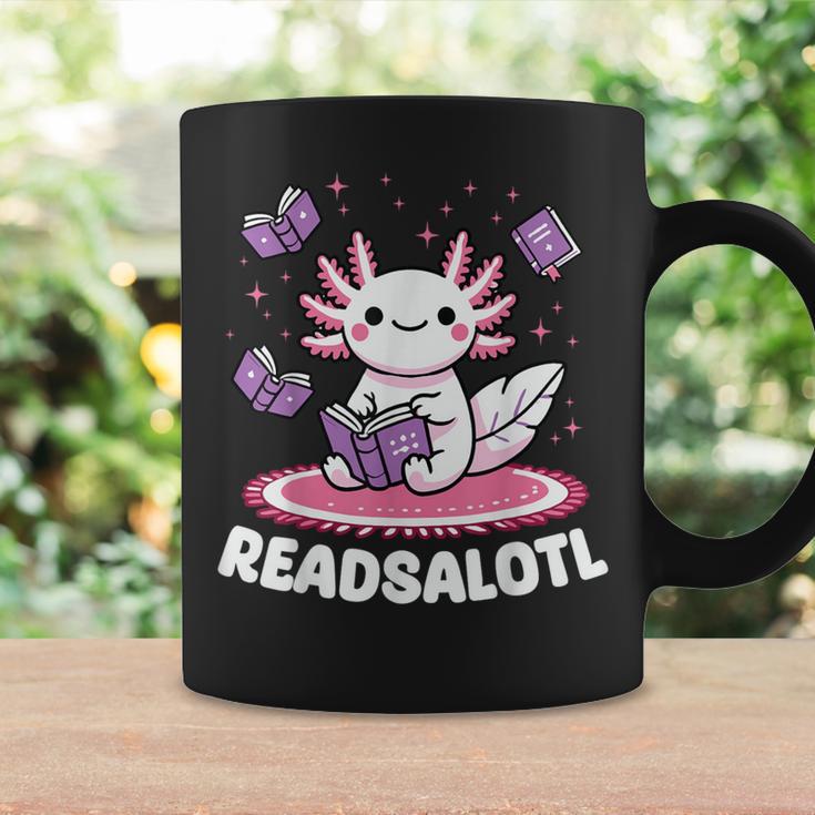 Readsalotl Axolotl Kawaii Anime Book Lover Reading Graphic Print Coffee Mug Gifts ideas