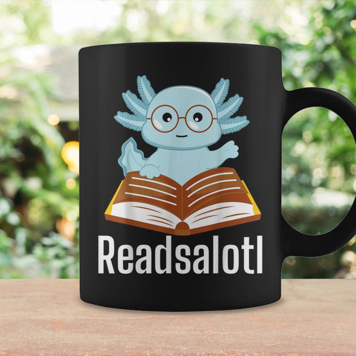 Readsalotl Axolotl Reading Cute Book Lover Bookworm Graphic Print Coffee Mug Gifts ideas