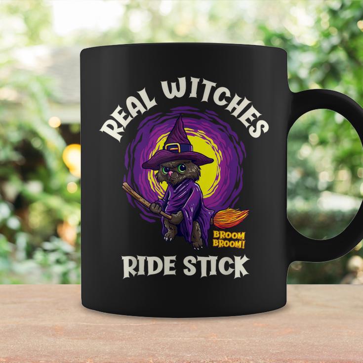 Real Witches Ridetick 面白い 黒猫 ハロウィン コーヒーマグ ギフトのアイデア