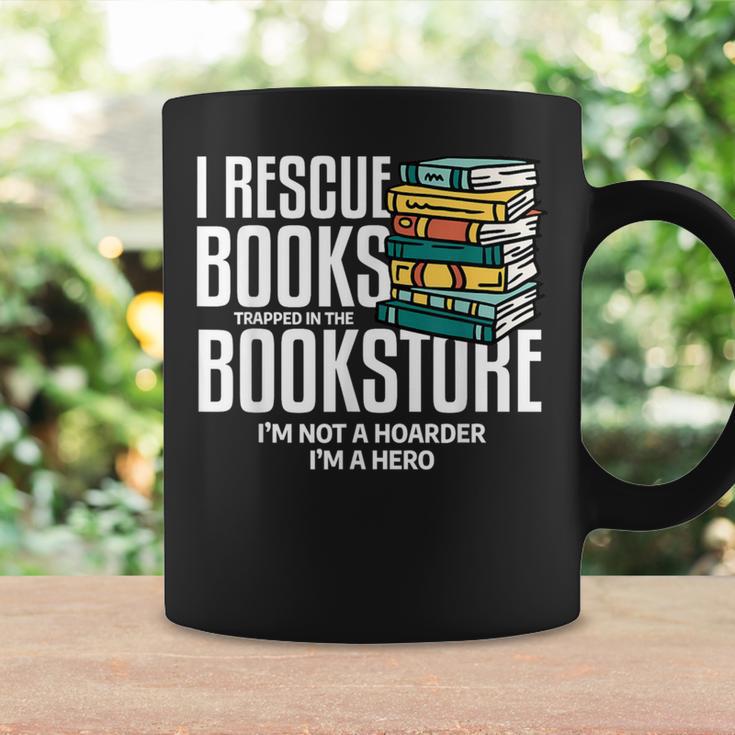 I Rescue Books Trapped Bookstore Book Reader Bookworm Graphic Print Coffee Mug Gifts ideas