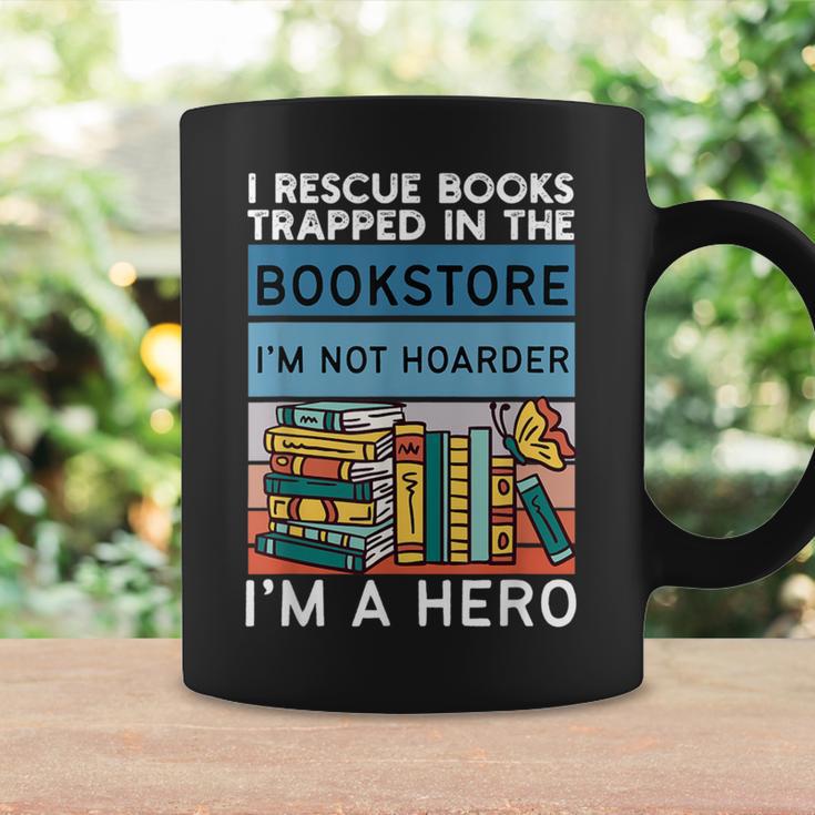 I Rescue Books And Trapped In The Bookstore Retro Bookreader Graphic Print Coffee Mug Gifts ideas