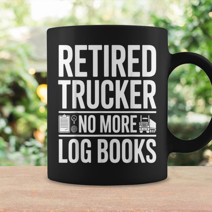 Retired Trucker No More Log Books Retirement Graphic Print Coffee Mug Gifts ideas
