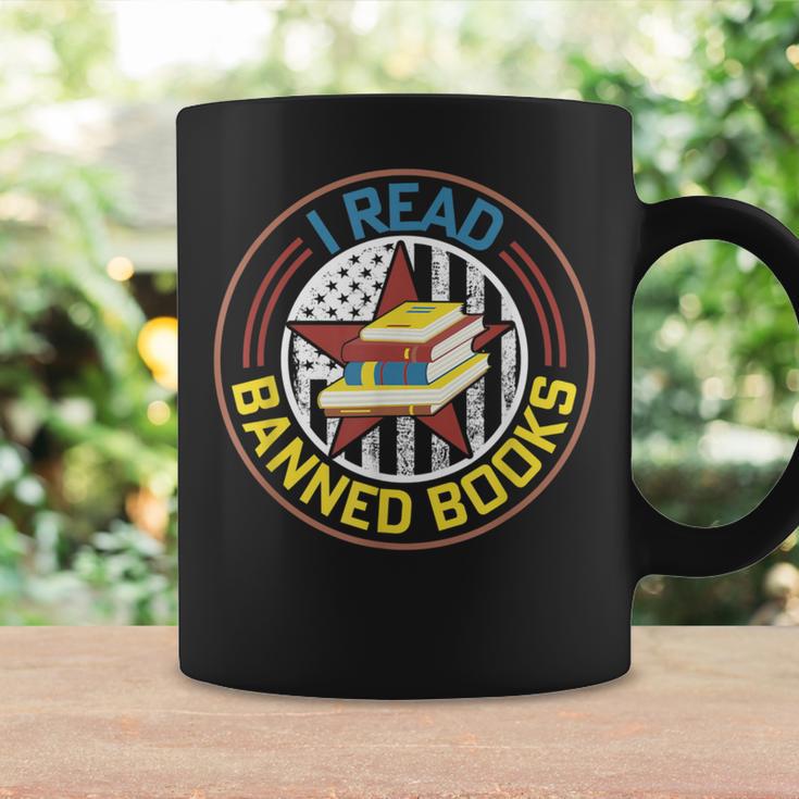 Retro American Flag I Read Banned Books Women Men Graphic Print Coffee Mug Gifts ideas