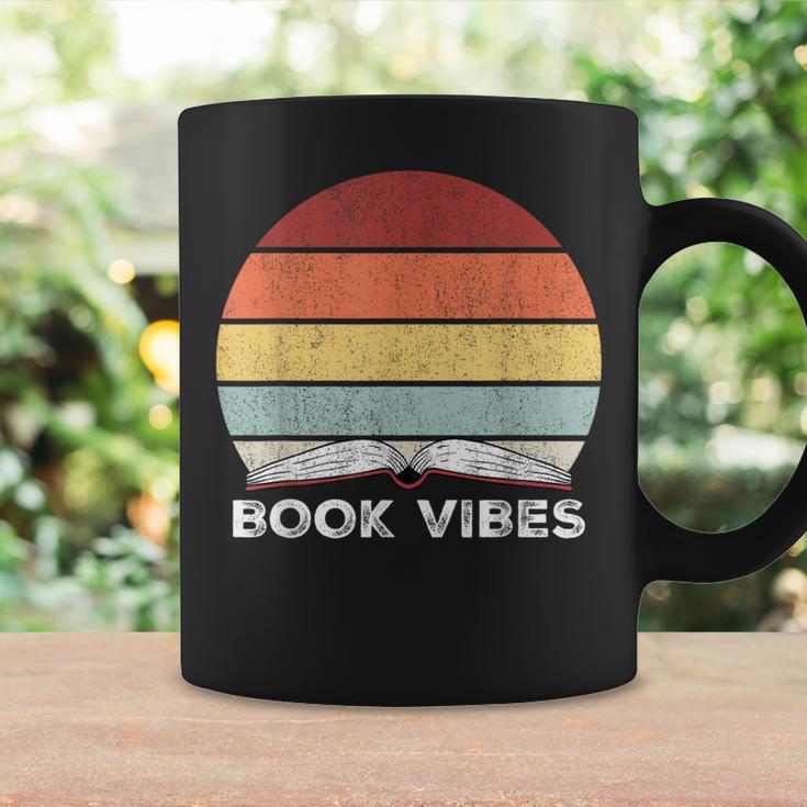 Retro Book Vibes Rainbow For Reading Lovers Vintage Graphic Print Coffee Mug Gifts ideas