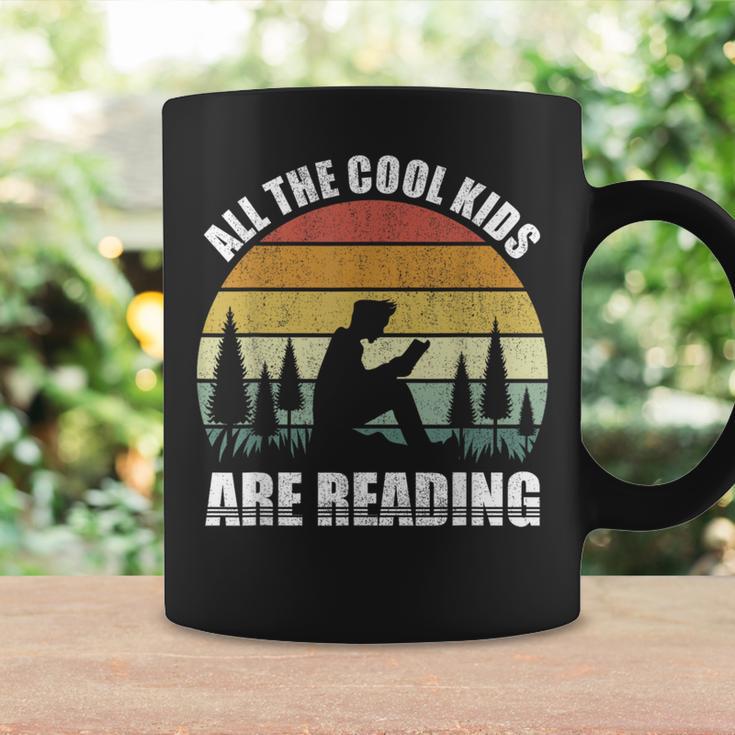 Retro All The Cool Kids Are Reading Book Shirt Vintage Graphic Print Coffee Mug Gifts ideas