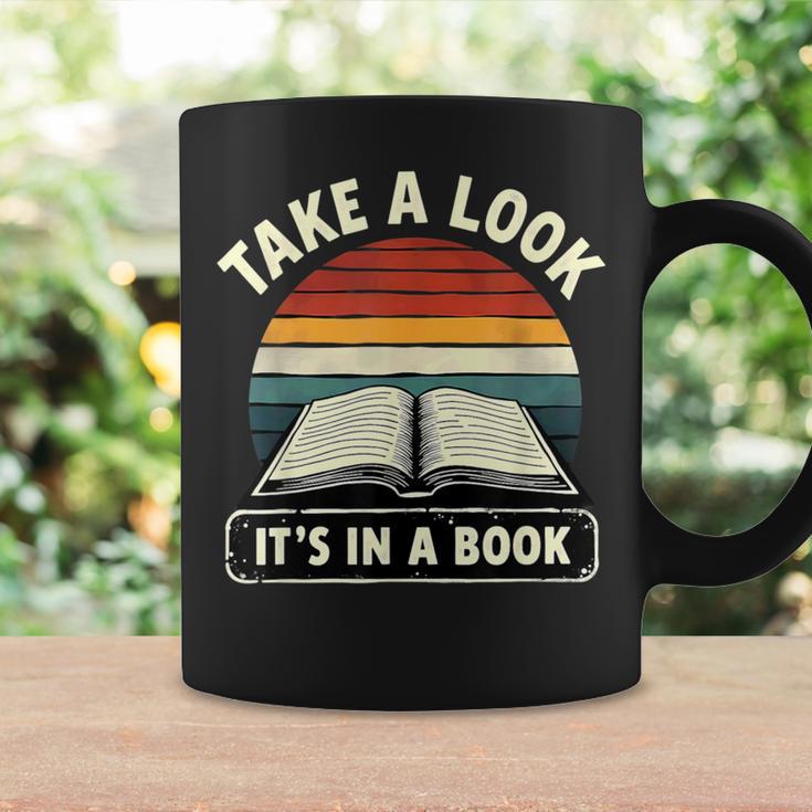 Retro Take A Look It's In A Book Reading Graphic Print Coffee Mug Gifts ideas Retro Take A Look It's In A Book Reading Graphic Print Coffee Mug Gifts ideas