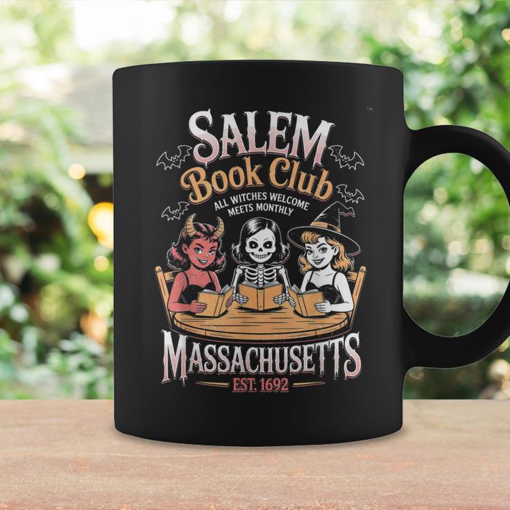 Retro Salem Book Club Bookish Witchy Spooky Halloween Graphic Print Coffee Mug Gifts ideas