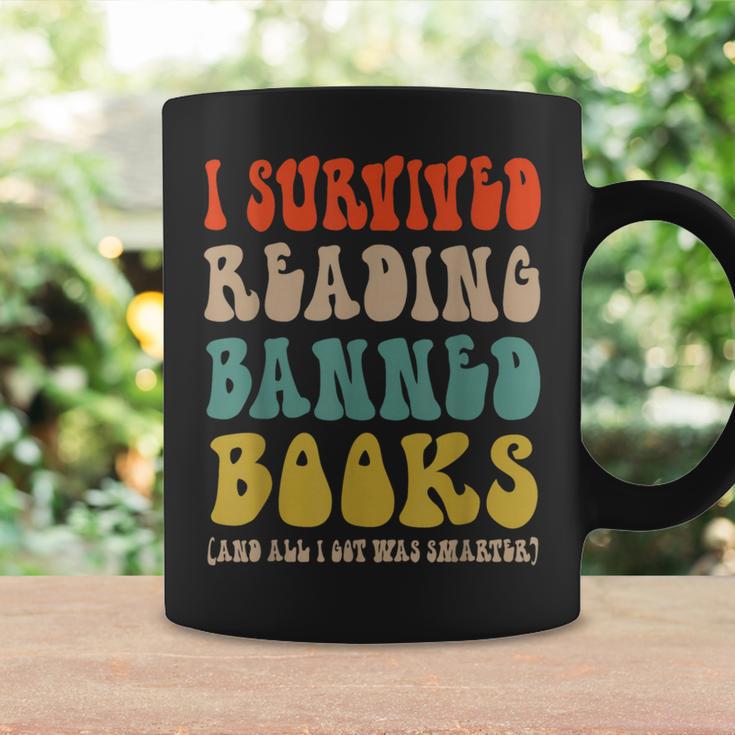 Retro I Survived Reading Banned Books And Got Smarter Graphic Print Coffee Mug Gifts ideas