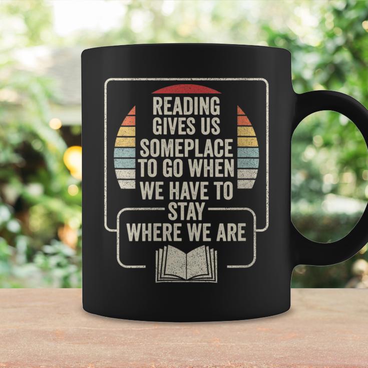 Retro Vintage Reading Reader Book Lover Literature Library Graphic Print Coffee Mug Gifts ideas