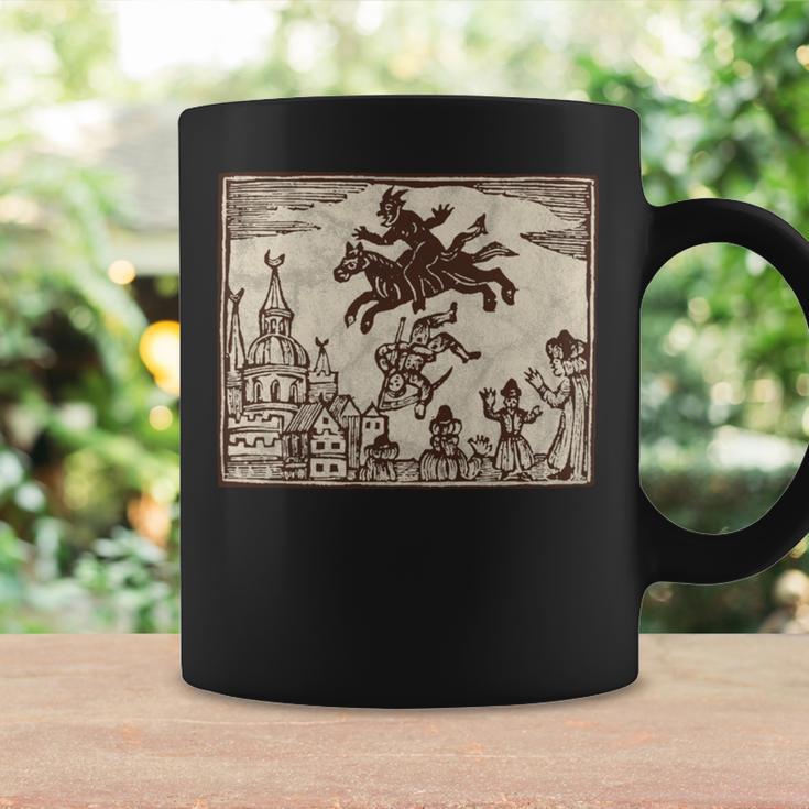 Satanic Occult Midnight Ride ゴスホラー 美的 木版画 長袖tシャツ コーヒーマグ ギフトのアイデア
