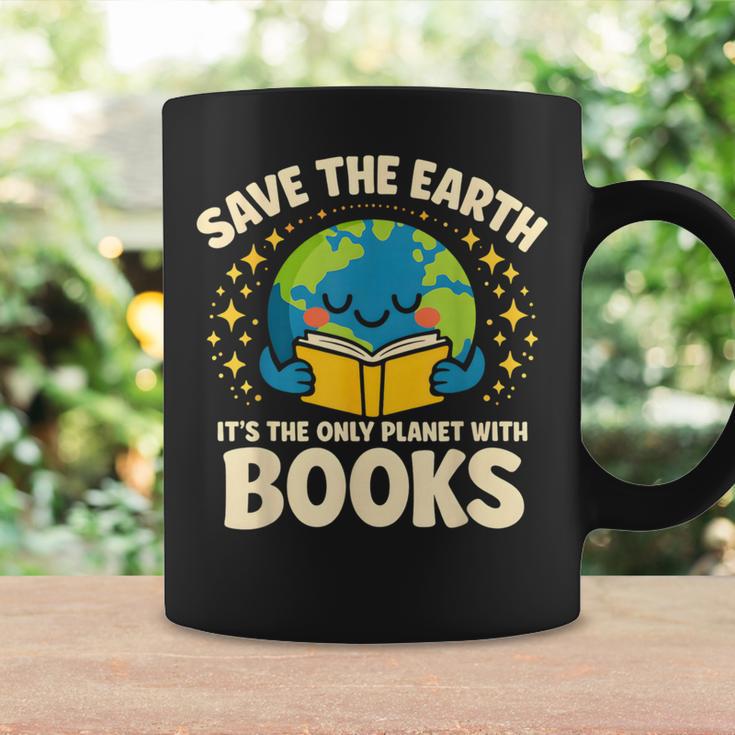 Save Earth It´s Only Planet With Books Reading Earth Day Graphic Print Coffee Mug Gifts ideas