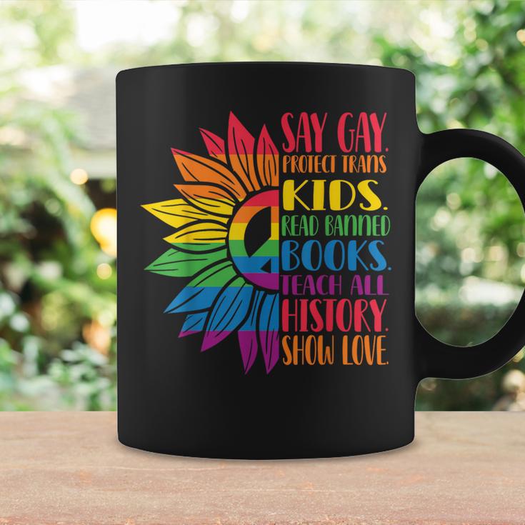 Say Gay Protect Trans Kids Read Banned Books Pride Month Graphic Print Coffee Mug Gifts ideas Say Gay Protect Trans Kids Read Banned Books Pride Month Graphic Print Coffee Mug Gifts ideas