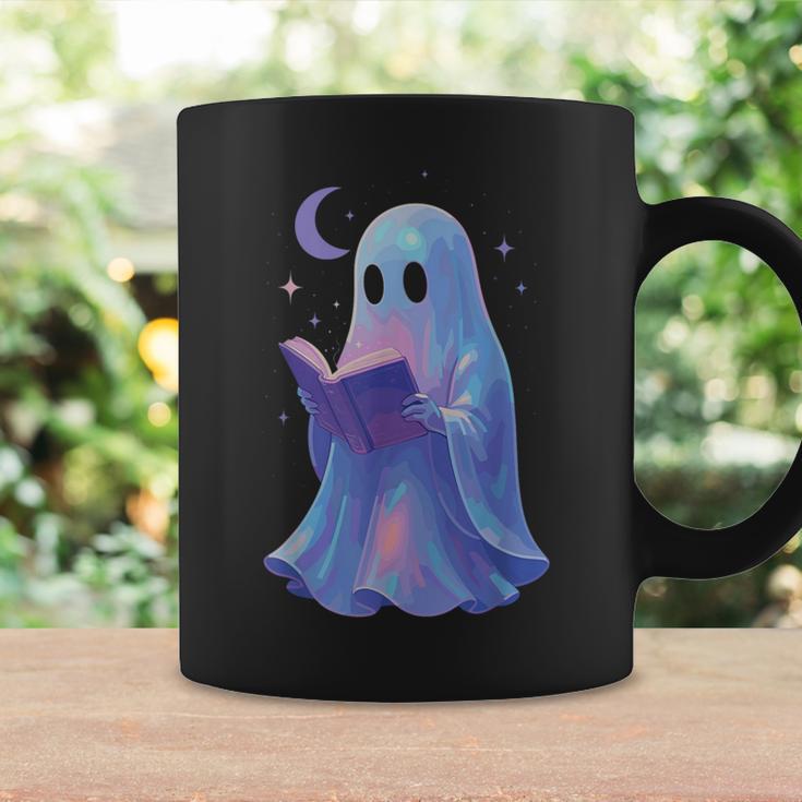 Scary Reading Book Lovers Halloween Costume Pastel Ghost Graphic Print Coffee Mug Gifts ideas