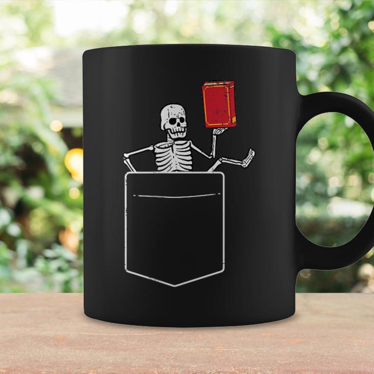 Skeleton Books Read Book Reading Librarian Across America Graphic Print Coffee Mug Gifts ideas