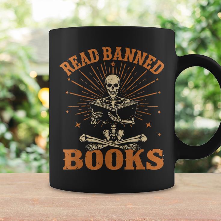 Skeleton Read Banned Books Gain Forbidden Knowledge Graphic Print Coffee Mug Gifts ideas