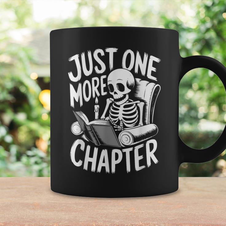 Skeleton Reading Book Halloween Just One More Chapter Graphic Print Coffee Mug Gifts ideas Skeleton Reading Book Halloween Just One More Chapter Graphic Print Coffee Mug Gifts ideas