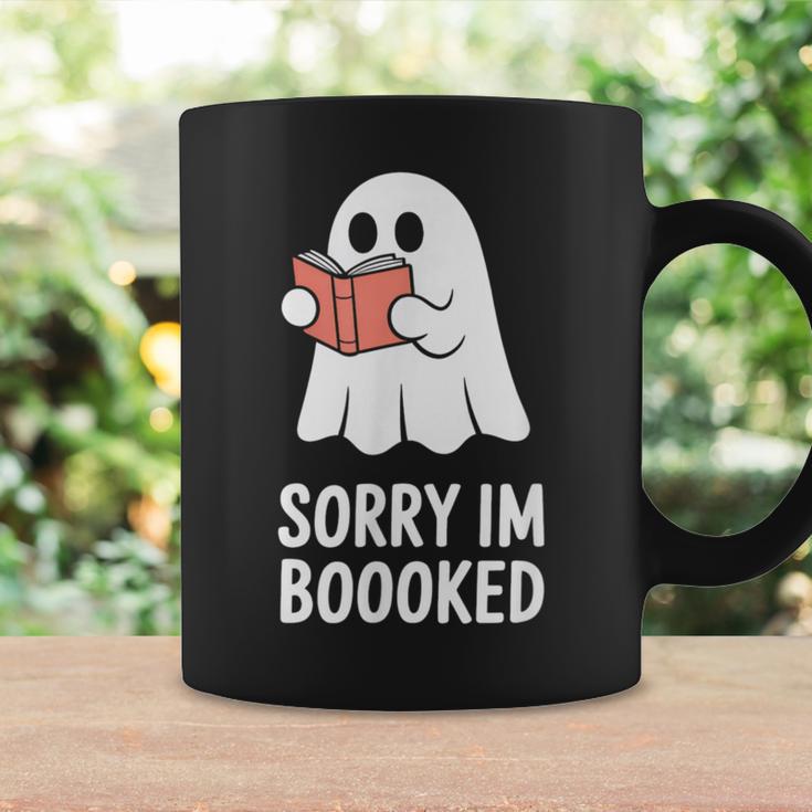 Sorry Im Boooked Reading Ghost Book Meme Graphic Print Coffee Mug Gifts ideas